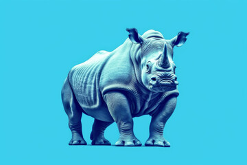 Power Stance Rhinoceros Illustration