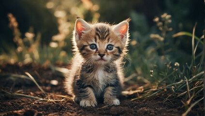 Naklejka na ściany i meble Cute Adorable Kittens 
