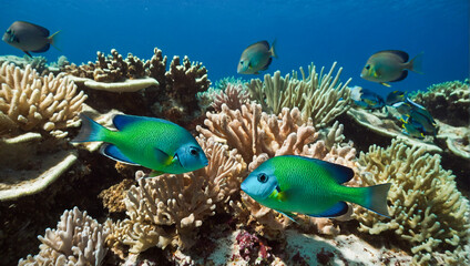 Naklejka na ściany i meble Tropical Reef Fish 