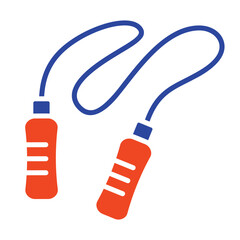 Obraz premium Jump rope vector solid icon. Fitness and gym symbol