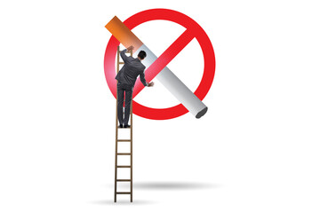 Anti smoking concept with antismoking logo