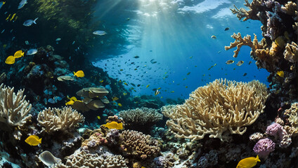 Naklejka na ściany i meble Underwater Coral Reef 