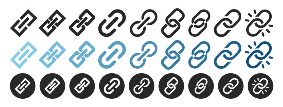 Chain, link icon vector. Link icon, internet url symbol connect button