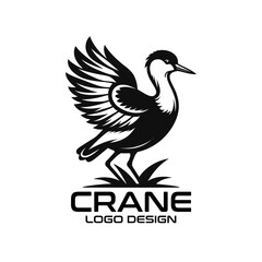 Crane Vector Logo Design