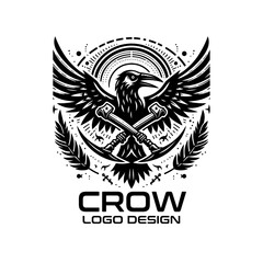 Crow Vector Logo Design