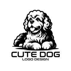 Cute Dog Vector Logo Design