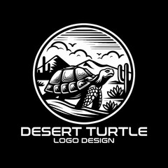 Desert Turtle Vector Logo Design