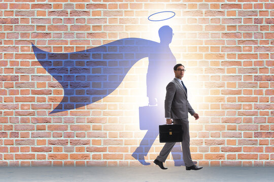 Businessman in the alter ego concept