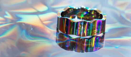 Fashion Holographic Ribbon Ring
