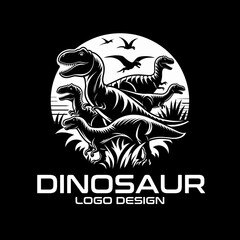 Fototapeta premium Dinosaur Vector Logo Design