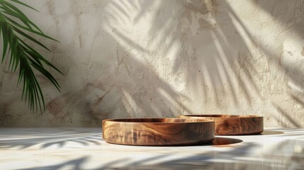 Wooden Bowls on Table