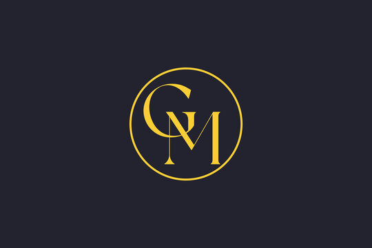 Letter GM Luxury Logo Design Luxury Logo Design For Brand Logo Design Vector And Template, GM G M Letter Design Logo Logotype Concept With Serif Font And Elegant Style Vector Illustration.
