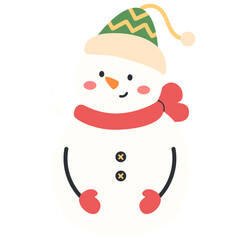 Winter Snowman Illlustration