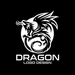 Obraz premium Dragon Vector Logo Design