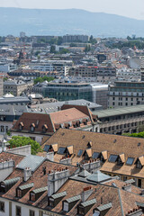 Panoramic view of city of Geneva, Switzerland