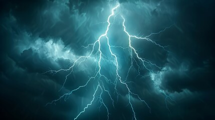  a large cloud filled with lots of lightning bolting through a dark blue sky filled with lots of lightning bolting through a dark blue sky filled with lots of clouds. - obrazy, fototapety, plakaty