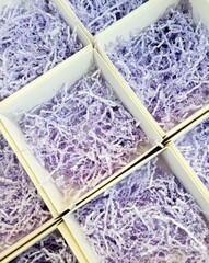 box background, purple paper shavings, bow, holiday, holiday preparation

