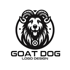 Goat Dog Vector Logo Design