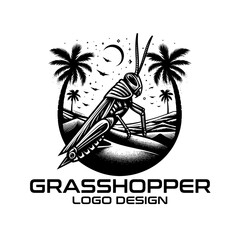 Grasshopper Vector Logo Design