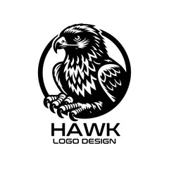 Fototapeta na wymiar Hawk Vector Logo Design