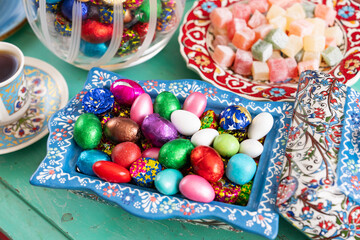 Colorful Candy and Chocolate, Ramadan Kareem Concept Photo, Üsküdar Istanbul, Turkiye (Turkey)