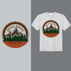 BICYCLE SERVICE T-shirt  creative design using adobe illustrator and your best choice...
