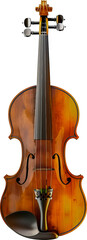 Classic violin with bow cut out on transparent background