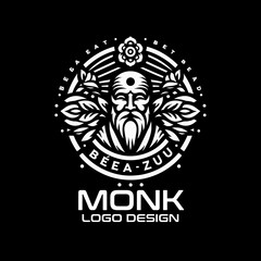 Monk Vector Logo Design
