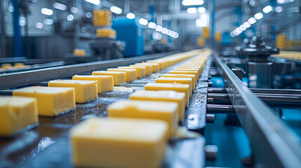 Production of butter at the factory