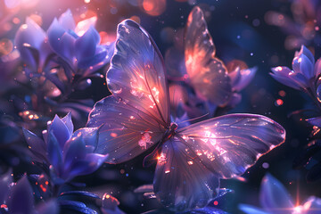 glowing fantasy butterflies 