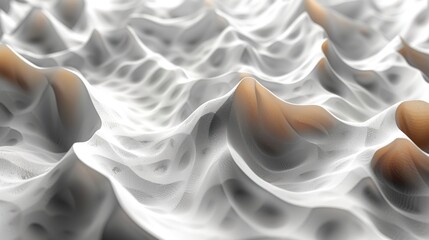 Abstract of waves. 3D optical illusion- line art