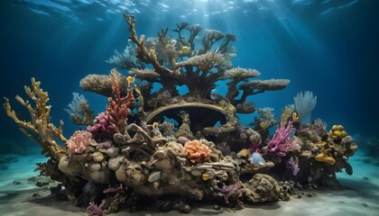 Naklejka na ściany i meble Captivating Underwater Art Gallery Featuring Vibra
