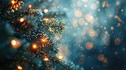 Obraz na płótnie Canvas blurred Christmas tree background