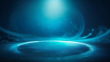 Subtle Elegance: Minimalistic Abstract Light Blue Background with Circular Neon Glow