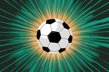 Naklejka premium Photo Dynamic soccer ball illustration captured in explosive motion
