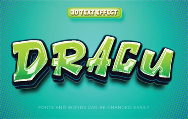 Dracula vampire green 3d editable text effect