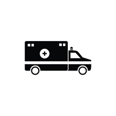 Ambulance Emergency vector silhouette design, Medical vehicle illustration