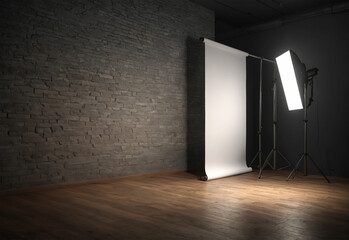 empty room with a photography background