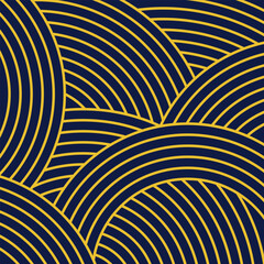 Seamless pattern of many circles accompanied by gold color and abstract design