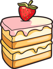 Charming Cake Vector Illustration Patterns for Children's Apparel