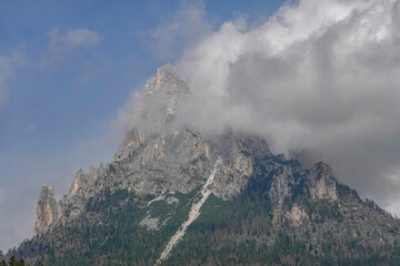Summer view of the famous Pale di San Martino  landscape, near San Martino di Castrozza, Italian Dolomites, Europe                        