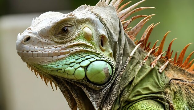 An Iguana Shedding Its Old Skin
