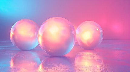 3d render gradient pastel background with floating circler backgrounds