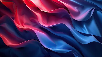 Obraz premium Curvy Blue Surfaces. Modern Abstract 3D Background. abstract blue background with layers of silk folded drapery