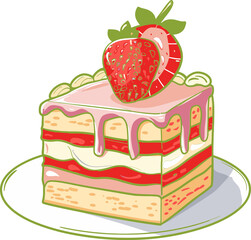 Vector Visions Seeing Sweet Dreams in Cake Illustrations