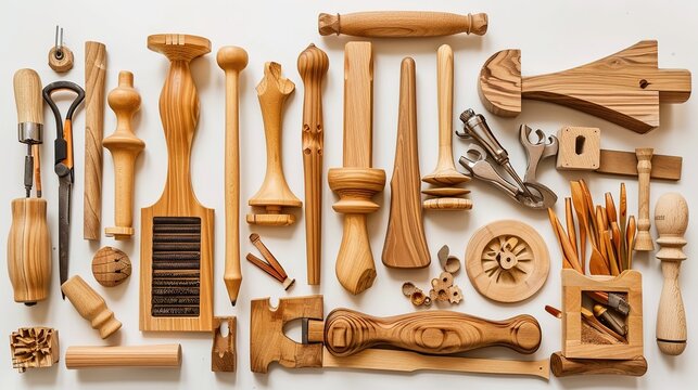 Creative Woodworking Tools 4k image ai generated