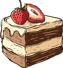 The Digital Dessert Crafting Delectable Delights with Cake Vector Illustrations