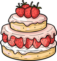 Digital Delights Crafting Cake Vector Artistry