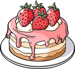 Vectorized Euphoria Navigating Cake Vector Art