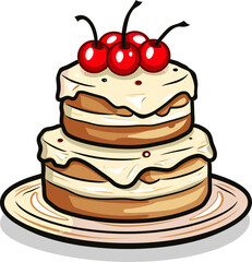 Digital Delights Exploring Cake Vector Realms